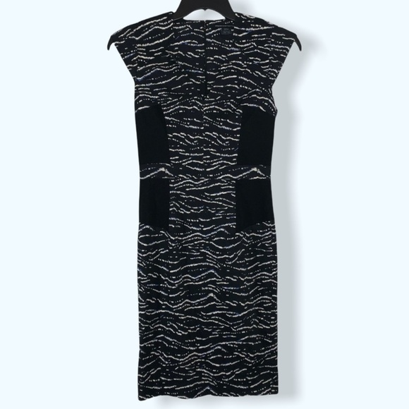 French Connection Tapir Wave Fitted Pencil Dress Sz 6 - Picture 5 of 8